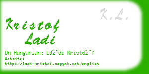 kristof ladi business card